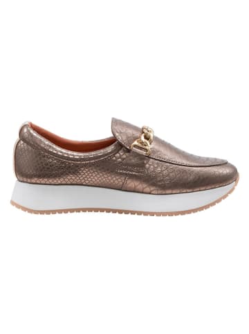 Heine Leder-Sneakers in Braun