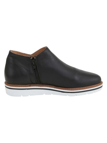 Heine Leder-Ankle-Boots in Schwarz