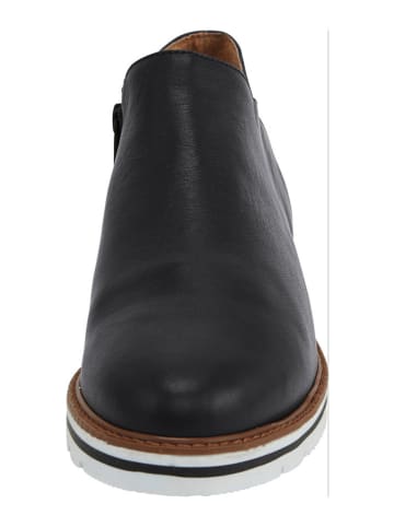 Heine Leder-Ankle-Boots in Schwarz