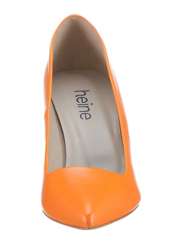 Heine Leder-Pumps in Orange