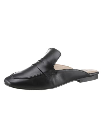 Heine Leder-Pantoletten in Schwarz