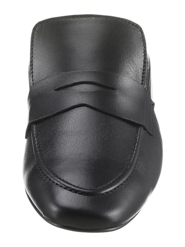 Heine Leren slippers zwart