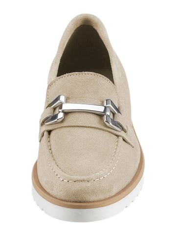 Heine Leren mocassins beige