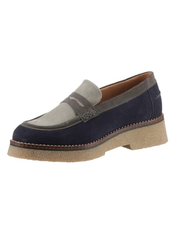 Heine Leren mocassins grijs