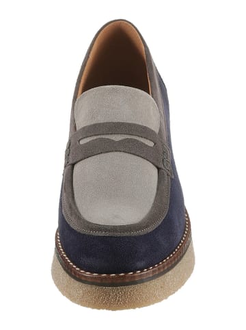 Heine Leren mocassins grijs
