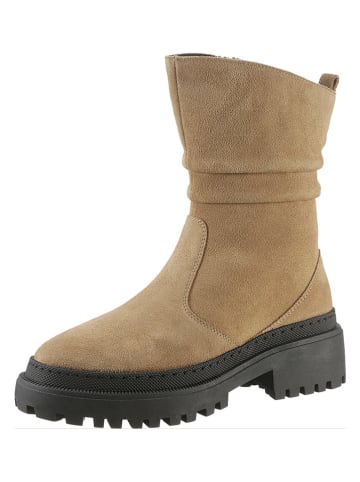 Heine Leder-Stiefel in Hellbraun