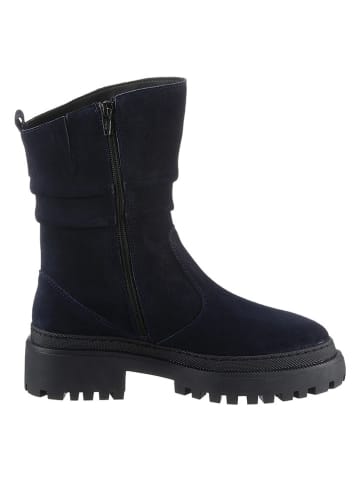 Heine Leder-Stiefel in Dunkelblau