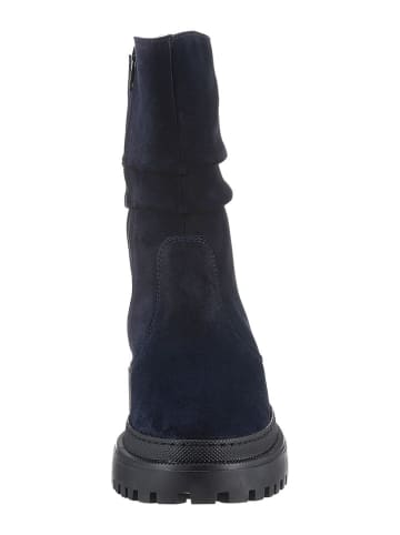 Heine Leder-Stiefel in Dunkelblau