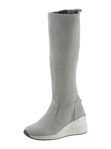 Heine Leder-Stiefel in Grau