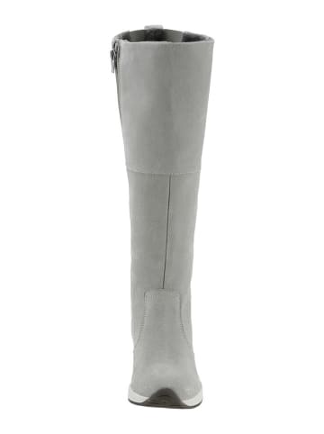 Heine Leder-Stiefel in Grau