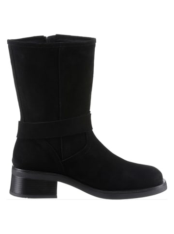 Heine Leder-Stiefel in Schwarz