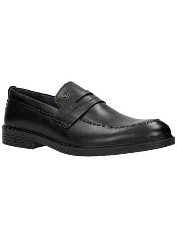Wojas Leder-Mokassins in Schwarz