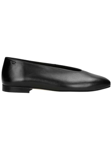 Wojas Leder-Ballerinas in Schwarz