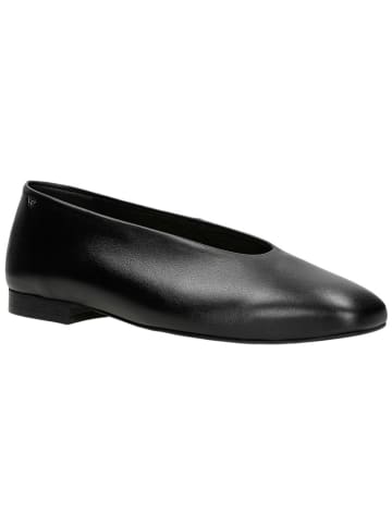 Wojas Leder-Ballerinas in Schwarz