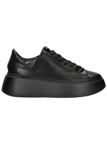 Wojas Leder-Sneakers in Schwarz