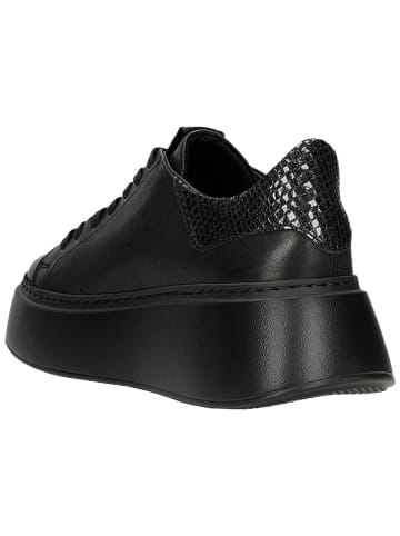 Wojas Leder-Sneakers in Schwarz