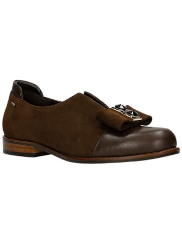 Wojas Leder-Slipper in Braun