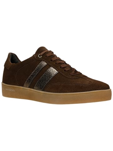 Wojas Leren sneakers bruin/goudkleurig