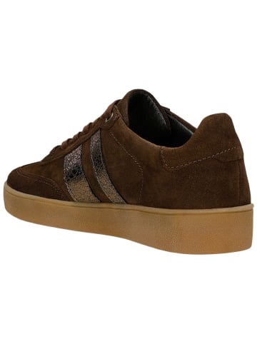 Wojas Leren sneakers bruin/goudkleurig