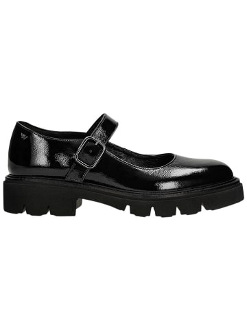 Wojas Leder-Spangenballerinas in Schwarz