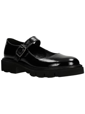 Wojas Leder-Spangenballerinas in Schwarz