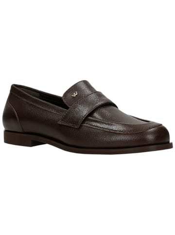 Wojas Leren mocassins zwart/bruin