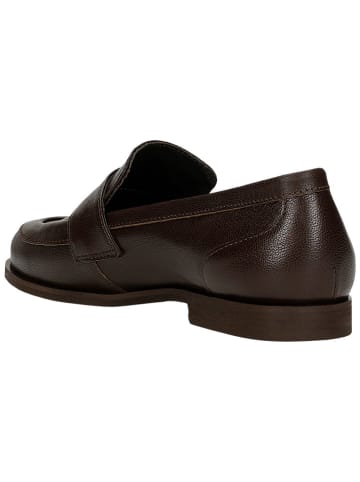 Wojas Leder-Mokassins in Schwarz/ Braun