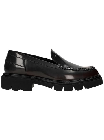 Wojas Leren mocassins zwart/rood
