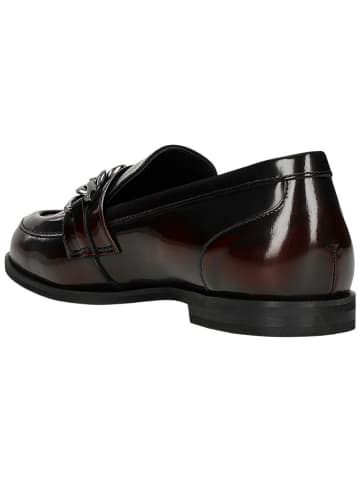 Wojas Leder-Mokassins in Schwarz/ Rot