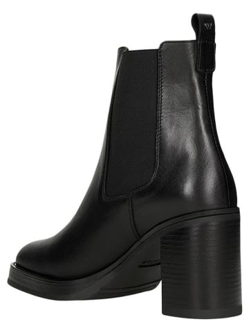 Wojas Leren enkellaarzen zwart