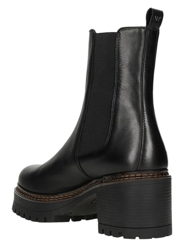 Wojas Leder-Stiefeletten in Schwarz
