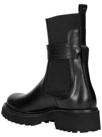 Wojas Leren chelseaboots zwart