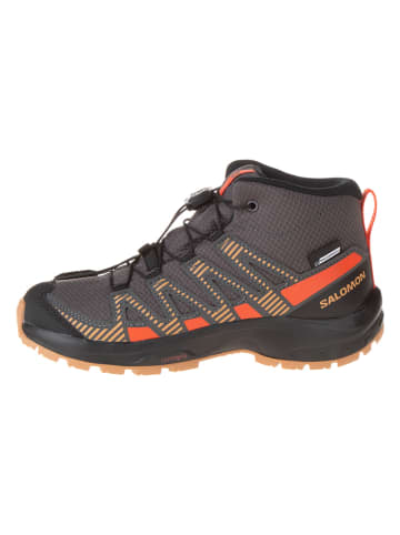 SALOMON Wanderschuhe XA PRO V8 MID CSWP J Mgnt/Acorn/Ch in Anthrazit/ Orange