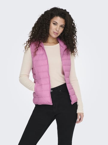 ONLY Doorgestikte bodywarmer lichtroze