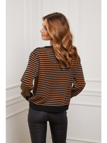 So Cachemire Pullover in Camel/ Schwarz