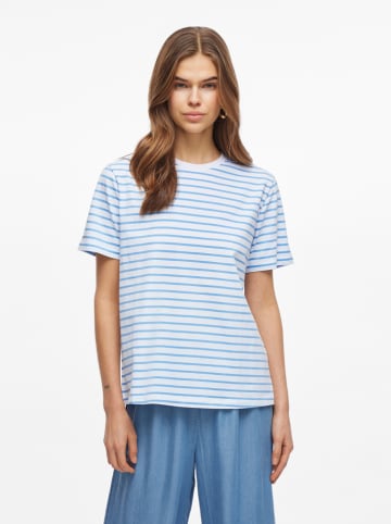 Vila Shirt in Hellblau/ Weiß