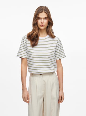 Vila Shirt kaki/wit