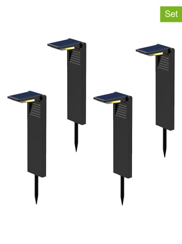 lumisky 4-delige: solartuinstekers "Ostry" zwart - (B)16 x (H)41 x (D)9 cm