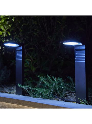 lumisky Lampy solarne (4 szt.) "Ostry" w kolorze czarnym na trzonku - 16 x 41 x 9 cm