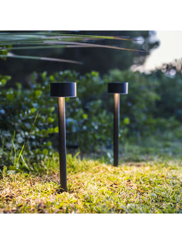 lumisky Solarne lampy (2 szt.) w kolorze czarnym na trzonku - wys. 30 x Ø 7,6 cm