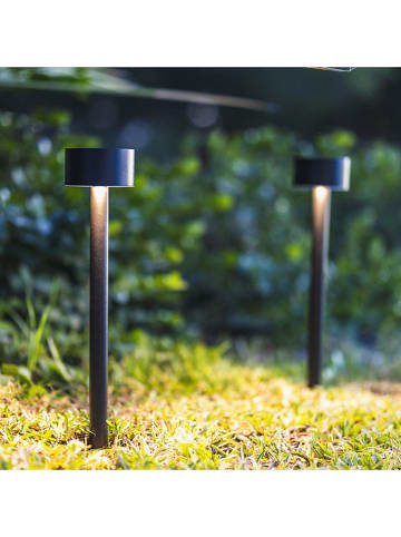 lumisky Solarne lampy (2 szt.) w kolorze czarnym na trzonku - wys. 30 x Ø 7,6 cm