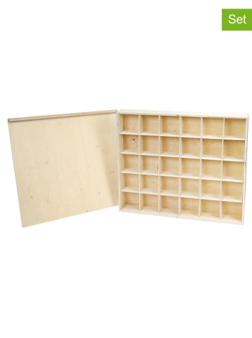 SUNNYSUE Houten kist voor stempels naturel