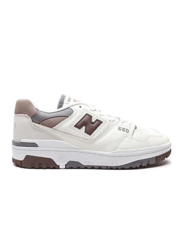 New Balance Leder-Sneakers "BB550" in Weiß/ Braun