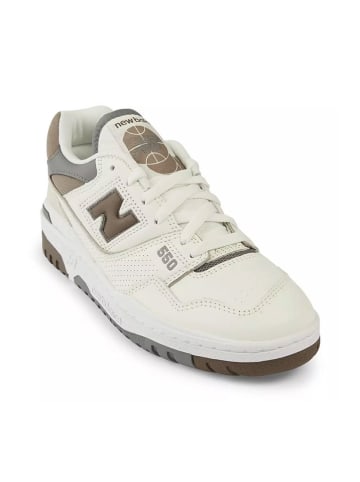 New Balance Leder-Sneakers "BB550" in Weiß/ Braun