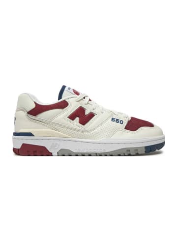 New Balance Leder-Sneakers "BB550" in Weiß/ Rot