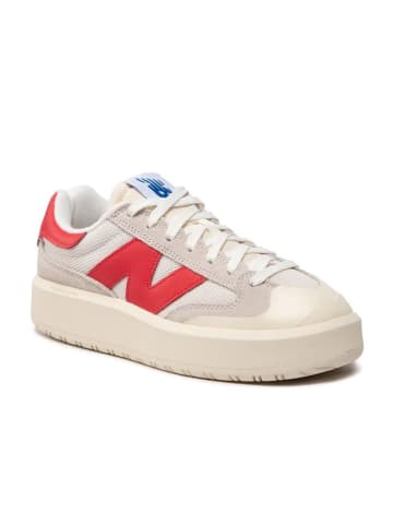New Balance Leder-Sneakers "CT302" in Beige/ Rot