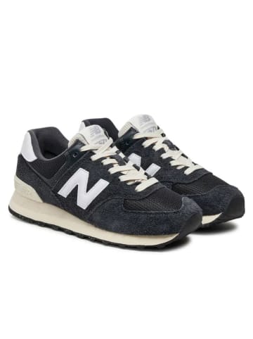 New Balance Leder-Sneakers "574" in Schwarz
