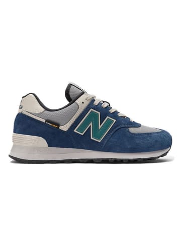 New Balance Leder-Sneakers "574" in Dunkelblau