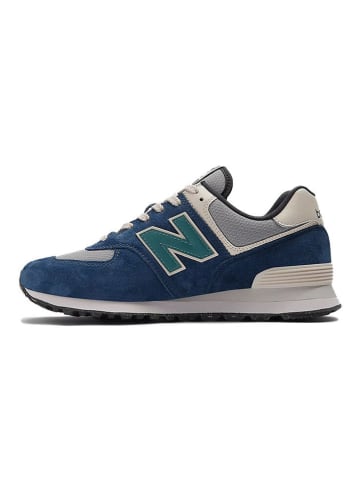 New Balance Leder-Sneakers "574" in Dunkelblau