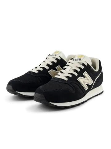 New Balance Leder-Sneakers "373" in Schwarz